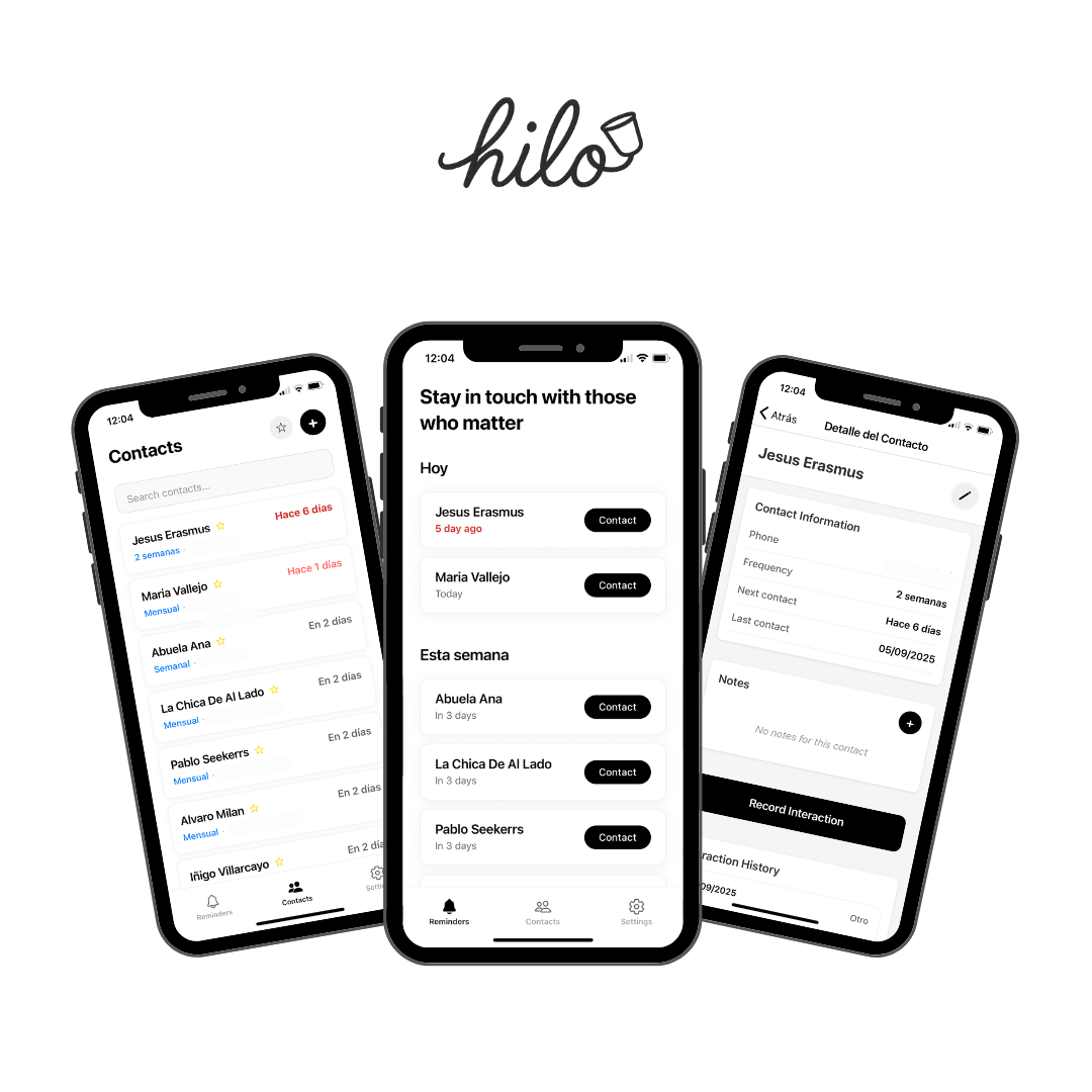 Hilo Personal CRM iPhone App